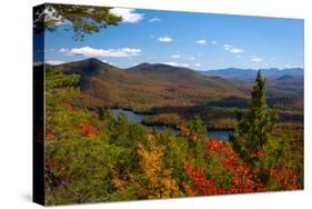 View of McKenzie Pond from Mount Baker, Adirondack Mountains State Park, New York State, USA-null-Stretched Canvas