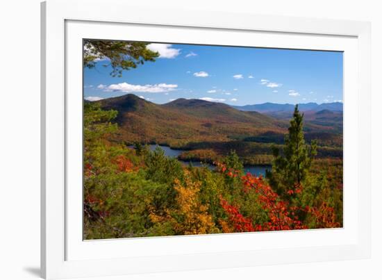 View of McKenzie Pond from Mount Baker, Adirondack Mountains State Park, New York State, USA-null-Framed Photographic Print