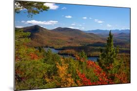 View of McKenzie Pond from Mount Baker, Adirondack Mountains State Park, New York State, USA-null-Mounted Photographic Print