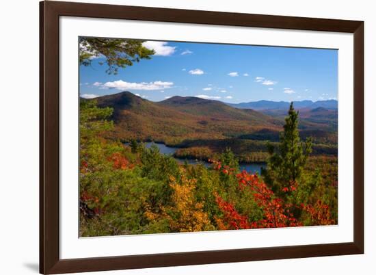 View of McKenzie Pond from Mount Baker, Adirondack Mountains State Park, New York State, USA-null-Framed Photographic Print