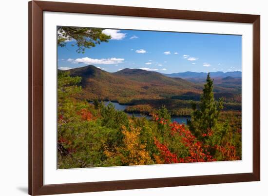 View of McKenzie Pond from Mount Baker, Adirondack Mountains State Park, New York State, USA-null-Framed Photographic Print