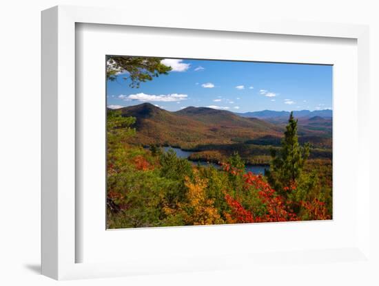 View of McKenzie Pond from Mount Baker, Adirondack Mountains State Park, New York State, USA-null-Framed Photographic Print