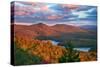 View of McKenzie Pond from Mount Baker, Adirondack Mountains State Park, New York State, USA-null-Stretched Canvas