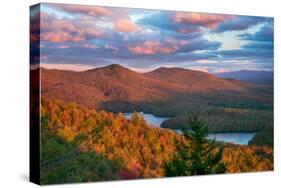 View of McKenzie Pond from Mount Baker, Adirondack Mountains State Park, New York State, USA-null-Stretched Canvas