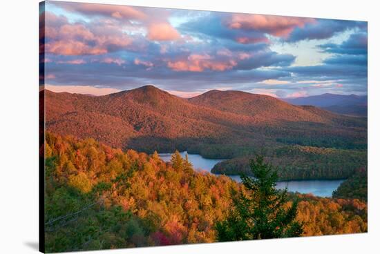 View of McKenzie Pond from Mount Baker, Adirondack Mountains State Park, New York State, USA-null-Stretched Canvas