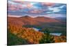 View of McKenzie Pond from Mount Baker, Adirondack Mountains State Park, New York State, USA-null-Stretched Canvas