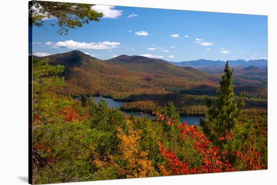 View of McKenzie Pond from Mount Baker, Adirondack Mountains State Park, New York State, USA-null-Stretched Canvas