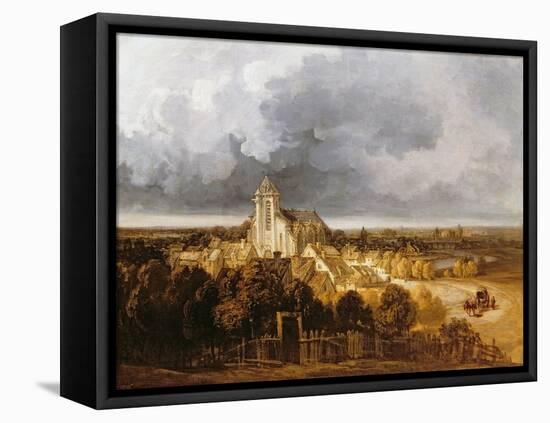 View of Meaux (Oil on Canvas)-Georges Michel-Framed Stretched Canvas