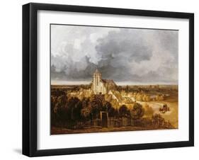 View of Meaux (Oil on Canvas)-Georges Michel-Framed Giclee Print