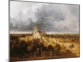 View of Meaux (Oil on Canvas)-Georges Michel-Mounted Giclee Print
