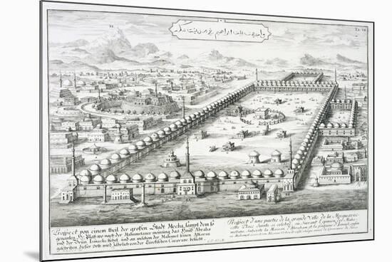 View of Mecca, from "Entwurf Einer Historischen Architektur", 1721-Johann Bernhard Fischer Von Erlach-Mounted Giclee Print