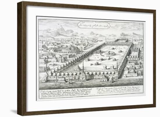 View of Mecca, from "Entwurf Einer Historischen Architektur", 1721-Johann Bernhard Fischer Von Erlach-Framed Giclee Print