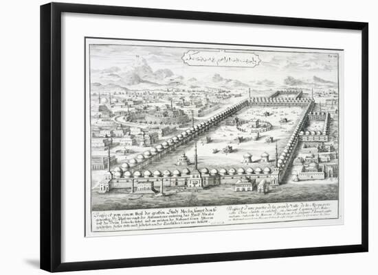 View of Mecca, from "Entwurf Einer Historischen Architektur", 1721-Johann Bernhard Fischer Von Erlach-Framed Giclee Print