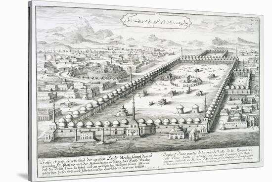 View of Mecca, from "Entwurf Einer Historischen Architektur", 1721-Johann Bernhard Fischer Von Erlach-Stretched Canvas