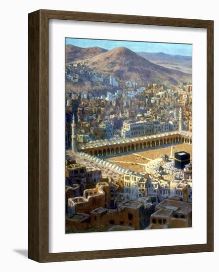 View of Mecca, from La Vie De Mohammed, Prophete D'Allah, C1880-C1920-Etienne Dinet-Framed Giclee Print