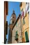 View of Medieval Basilique Saint Michel, Menton, Alpes-Maritimes, Cote D'Azur, Provence-Frank Fell-Stretched Canvas