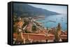 View of Medieval Menton and Basilique Saint Michel, Alpes-Maritimes, Cote D'Azur-Frank Fell-Framed Stretched Canvas