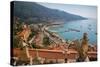 View of Medieval Menton and Basilique Saint Michel, Alpes-Maritimes, Cote D'Azur-Frank Fell-Stretched Canvas