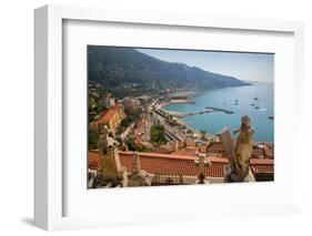 View of Medieval Menton and Basilique Saint Michel, Alpes-Maritimes, Cote D'Azur-Frank Fell-Framed Photographic Print