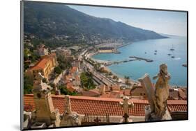 View of Medieval Menton and Basilique Saint Michel, Alpes-Maritimes, Cote D'Azur-Frank Fell-Mounted Photographic Print