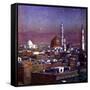 View of Medina, Arabia, by Moonlight, Showing the Dome of the Tomb of the Prophet, 1918-Etienne Dinet-Framed Stretched Canvas