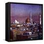 View of Medina, Arabia, by Moonlight, Showing the Dome of the Tomb of the Prophet, 1918-Etienne Dinet-Framed Stretched Canvas
