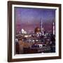 View of Medina, Arabia, by Moonlight, Showing the Dome of the Tomb of the Prophet, 1918-Etienne Dinet-Framed Premium Giclee Print