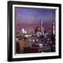 View of Medina, Arabia, by Moonlight, Showing the Dome of the Tomb of the Prophet, 1918-Etienne Dinet-Framed Premium Giclee Print