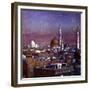 View of Medina, Arabia, by Moonlight, Showing the Dome of the Tomb of the Prophet, 1918-Etienne Dinet-Framed Giclee Print