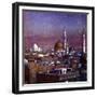 View of Medina, Arabia, by Moonlight, Showing the Dome of the Tomb of the Prophet, 1918-Etienne Dinet-Framed Giclee Print