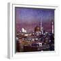 View of Medina, Arabia, by Moonlight, Showing the Dome of the Tomb of the Prophet, 1918-Etienne Dinet-Framed Giclee Print