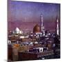 View of Medina, Arabia, by Moonlight, Showing the Dome of the Tomb of the Prophet, 1918-Etienne Dinet-Mounted Giclee Print