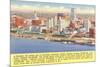 View of Memphis, Tennessee, with Facts-null-Mounted Premium Giclee Print