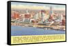 View of Memphis, Tennessee, with Facts-null-Framed Stretched Canvas