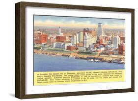 View of Memphis, Tennessee, with Facts-null-Framed Art Print