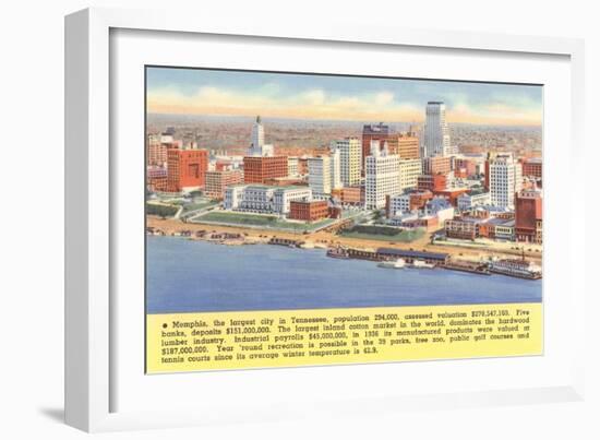 View of Memphis, Tennessee, with Facts-null-Framed Art Print