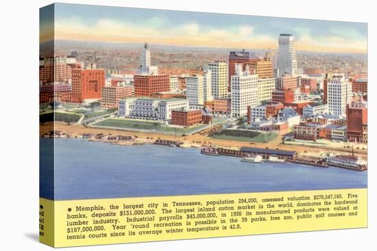 View of Memphis, Tennessee, with Facts-null-Stretched Canvas