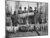 View of Men and Women with their Huge Trout Catch - Seward, AK-Lantern Press-Mounted Art Print