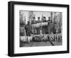 View of Men and Women with their Huge Trout Catch - Seward, AK-Lantern Press-Framed Art Print