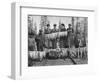 View of Men and Women with their Huge Trout Catch - Seward, AK-Lantern Press-Framed Art Print