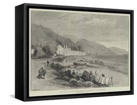 View of Mentone, the Queen's Southern Retreat on the Mediterranean Coast-William 'Crimea' Simpson-Framed Stretched Canvas