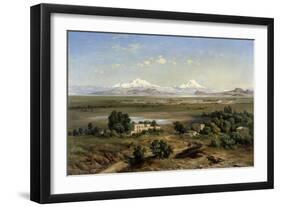 View of Mexico in 1905 from the Hill of Guadalupe, 1905-Jose Maria Velasco-Framed Giclee Print