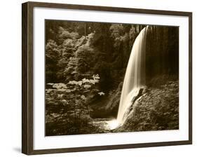 View of Middle North Falls, Silver Falls State Park, Oregon, USA-Adam Jones-Framed Photographic Print