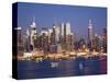 View of Midtown Manhattan across the Hudson River, Manhattan, New York City, New York, United State-Gavin Hellier-Stretched Canvas