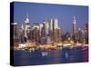 View of Midtown Manhattan across the Hudson River, Manhattan, New York City, New York, United State-Gavin Hellier-Stretched Canvas