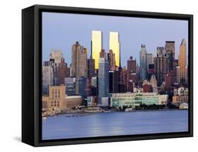 View of Midtown Manhattan across the Hudson River, Manhattan, New York City, New York, United State-Gavin Hellier-Framed Stretched Canvas