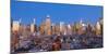 View of Midtown Manhattan from the press lounge rooftop bar, New York, USA-Jordan Banks-Mounted Photographic Print