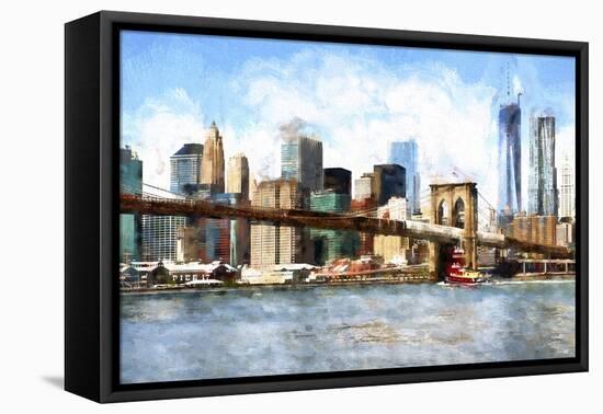 View of Midtown Manhattan-Philippe Hugonnard-Framed Stretched Canvas