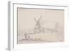 View of Mill with a Windmill on Blackheath, Greenwich, London, 1833-George Shepheard-Framed Giclee Print