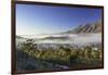 View of mist over Montagu at dawn, Western Cape, South Africa, Africa-Ian Trower-Framed Photographic Print